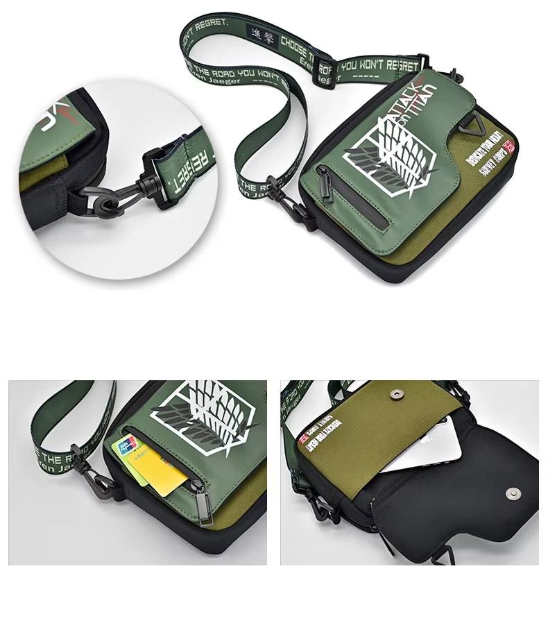 Bolsa Bandolera Impermeable Ataque a los Titanes