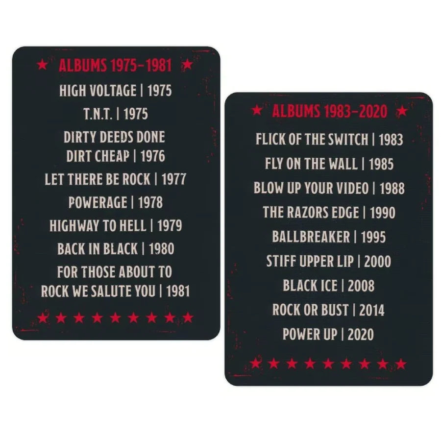 Cartas de Póker AC/DC