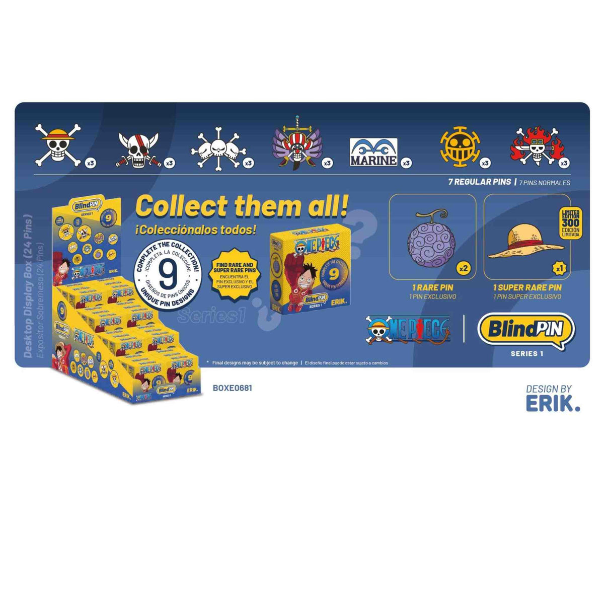 Pin Misteriosos One Piece Serie 1