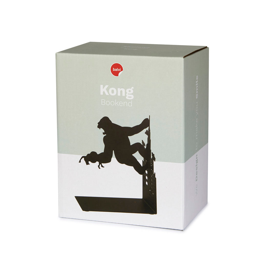 Sujetalibros Kong negro metal