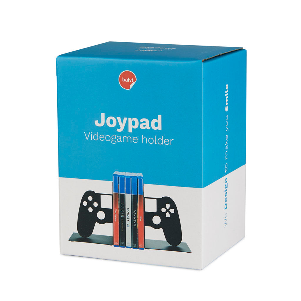 Soporte videojuegos Joypad negro metal