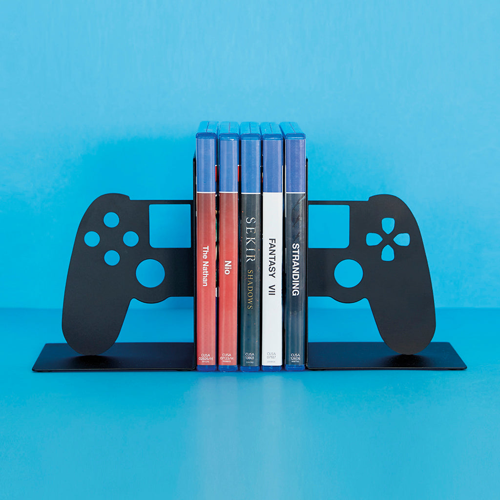 Soporte videojuegos Joypad negro metal